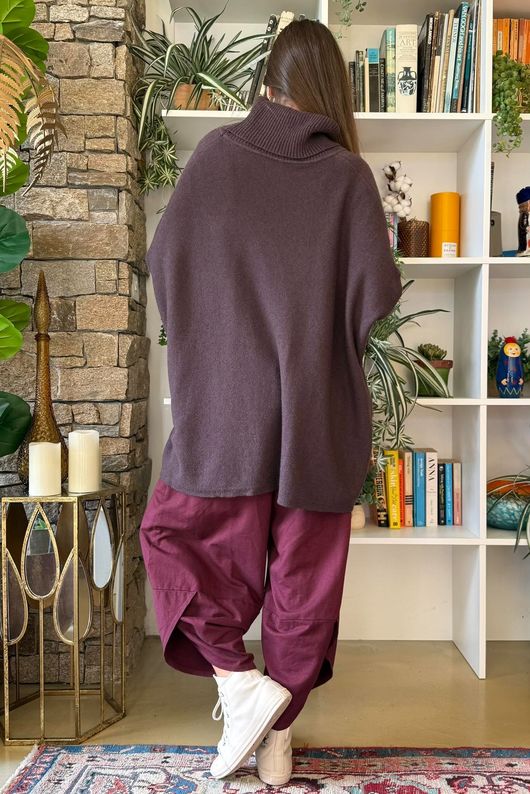 Beyond Terry Oversized Cowl Knit Fig Marl
